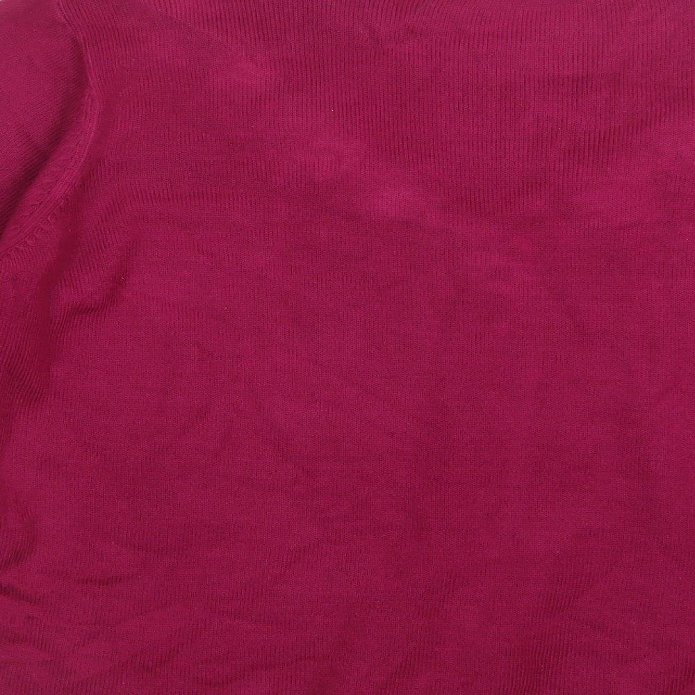 BM Womens Pink Knit Pullover Jumper Size L
