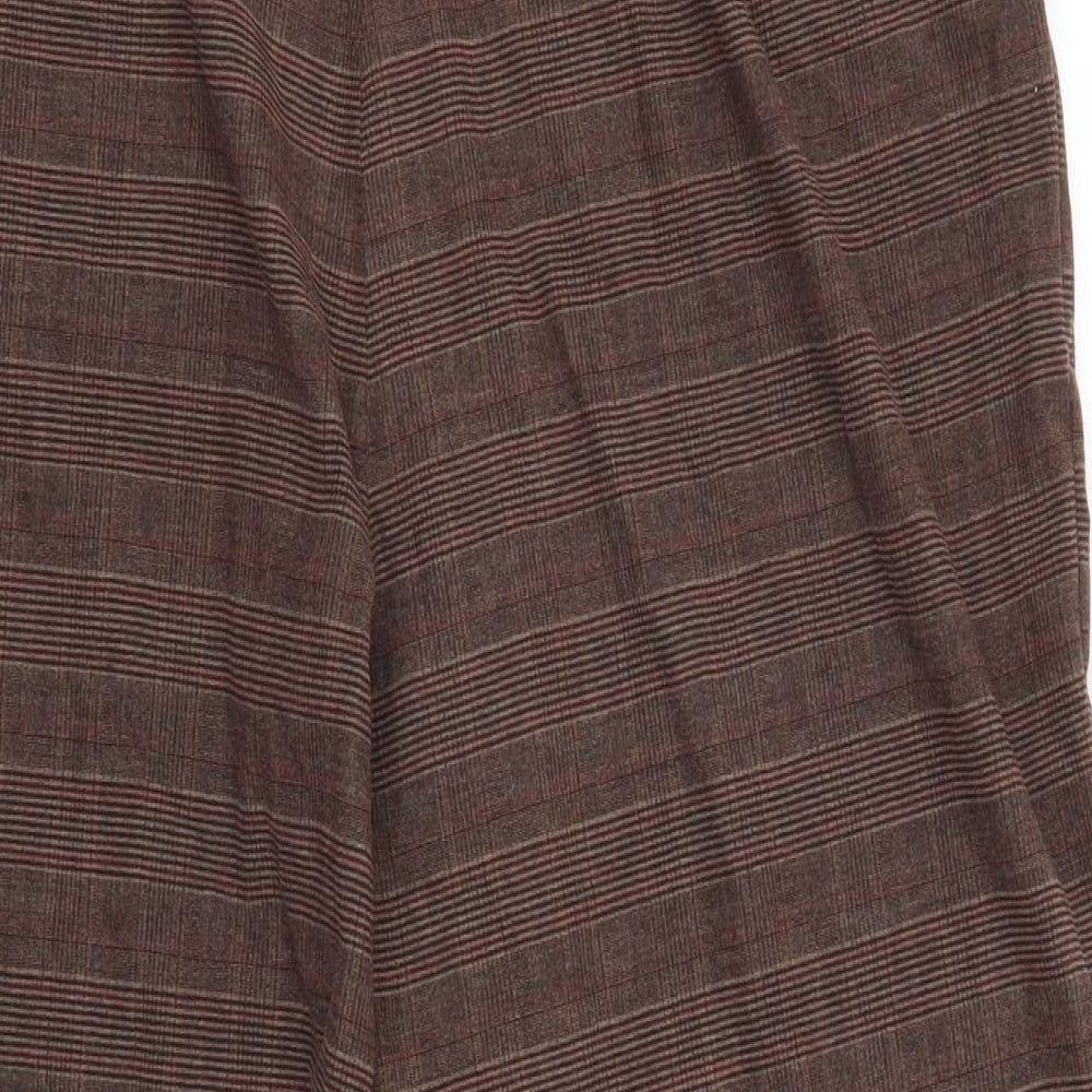 NEXT Womens Brown Check Trousers Size 37 in L24 in