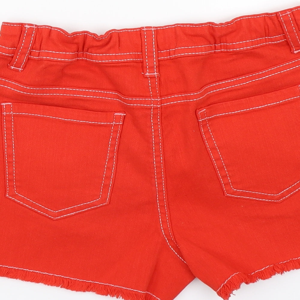 Marks and Spencer Girls Red Bermuda Shorts Size 9-10 Years