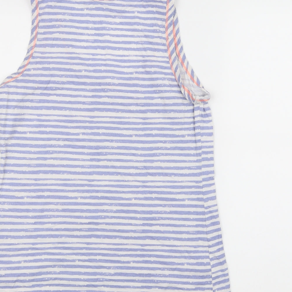 Disney Womens Blue Striped Basic Tank Size 8