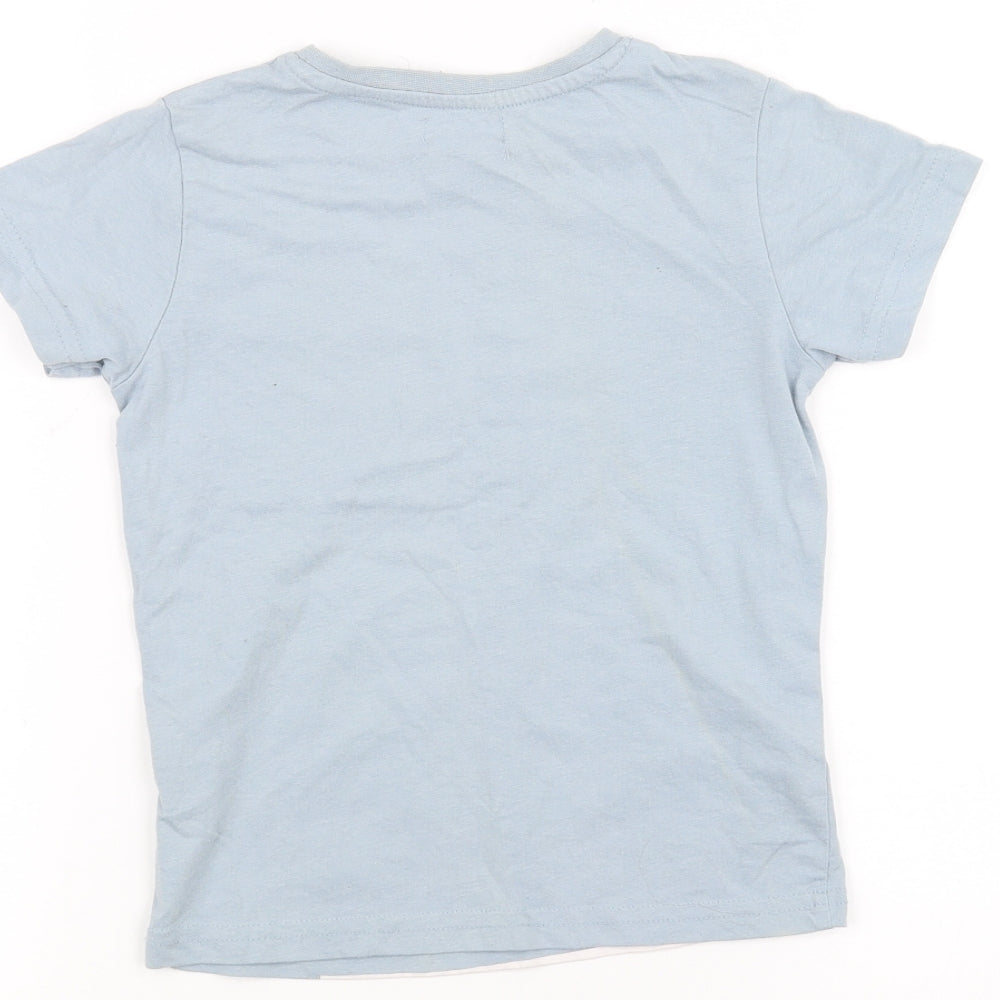 lily&dan Girls Blue Basic T-Shirt Size 5-6 Years