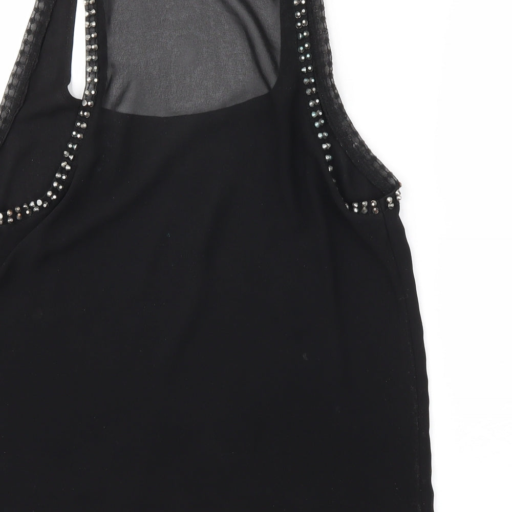 Topshop Womens Black Basic Tank Size 10