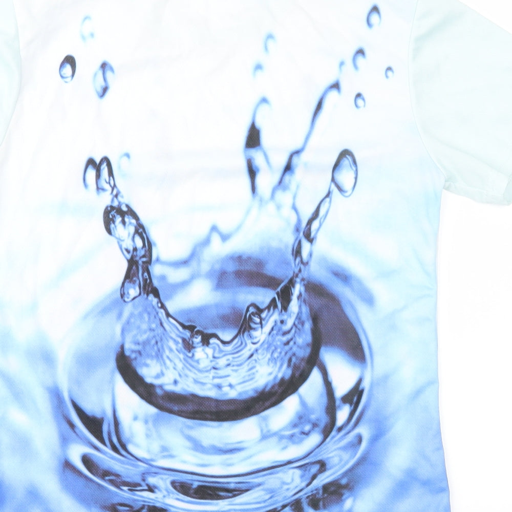 Devin Du Womens Blue Basic T-Shirt Size M