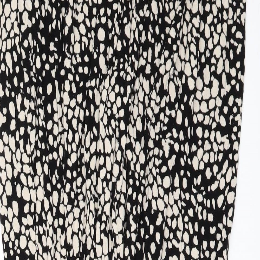 H&M Womens Beige Animal Print Trousers Size S L24 in
