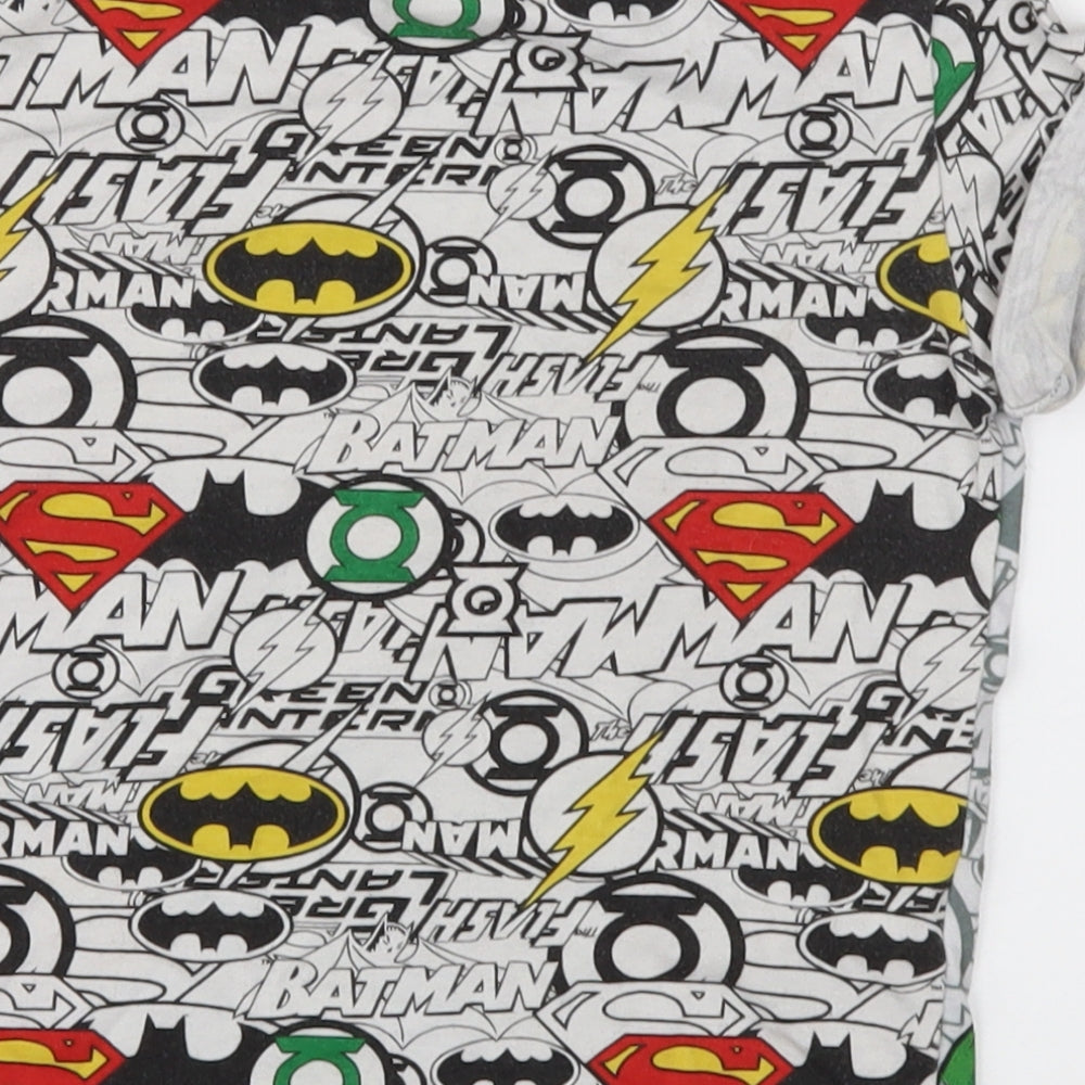Justice League Boys Multicoloured Animal Print Basic T-Shirt Size 5-6 Years
