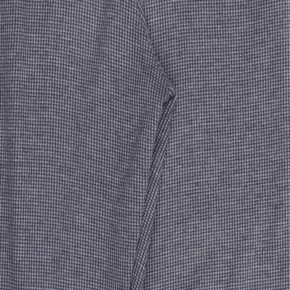 Preworn Womens Blue Houndstooth Trousers Size 30 in L27 in