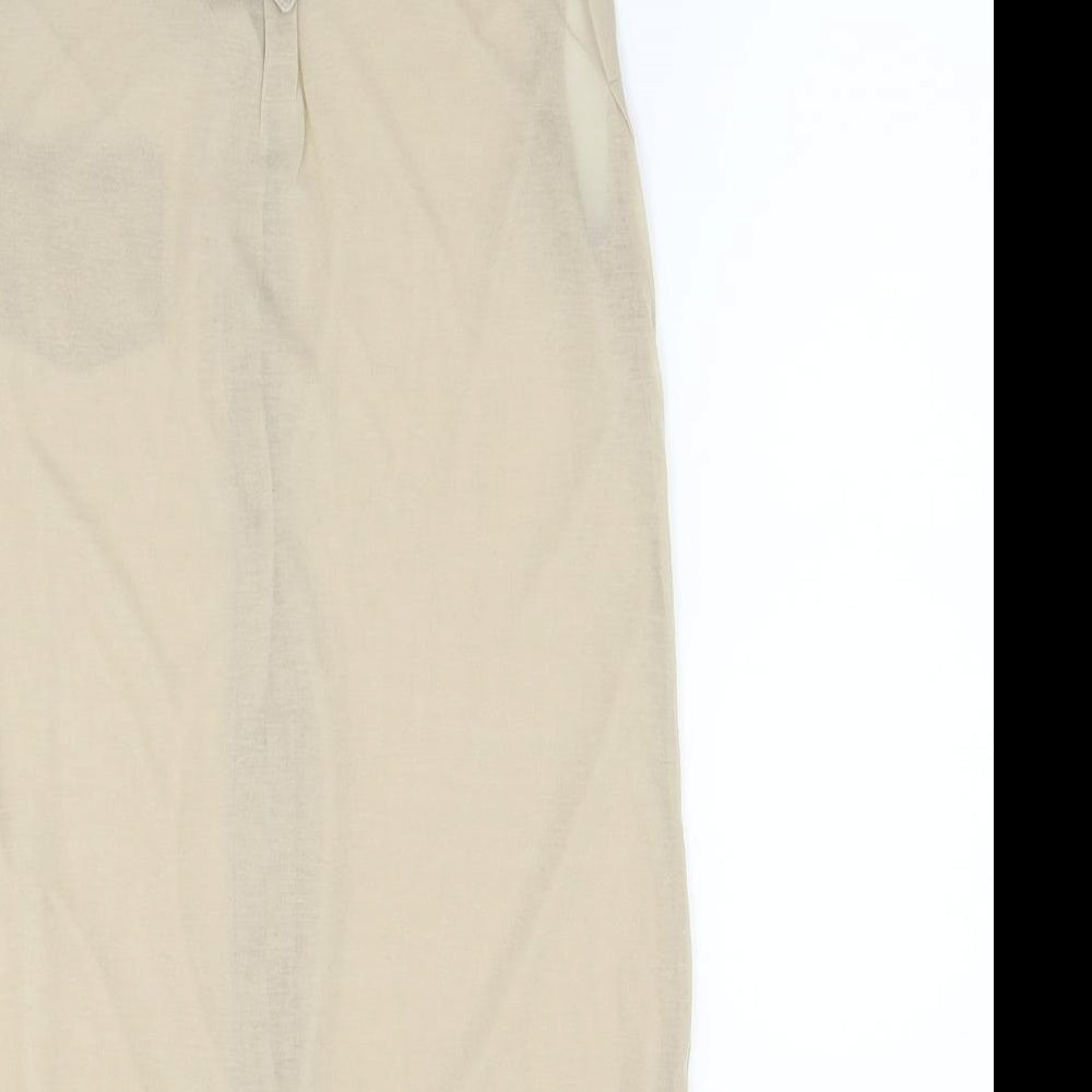 Atmosphere Womens Beige Basic Button-Up Size 8