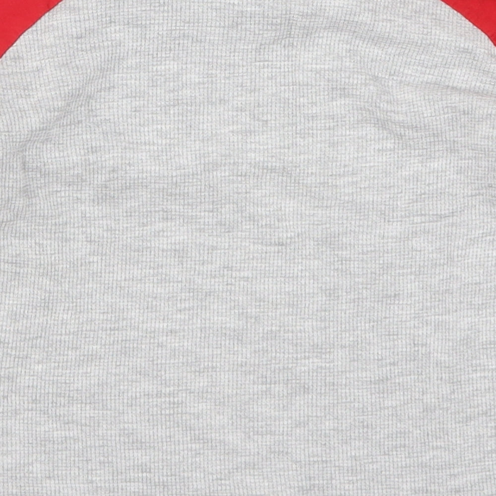 Matalan Boys Blue Colourblock Basic T-Shirt Size 7 Years - Red and Grey