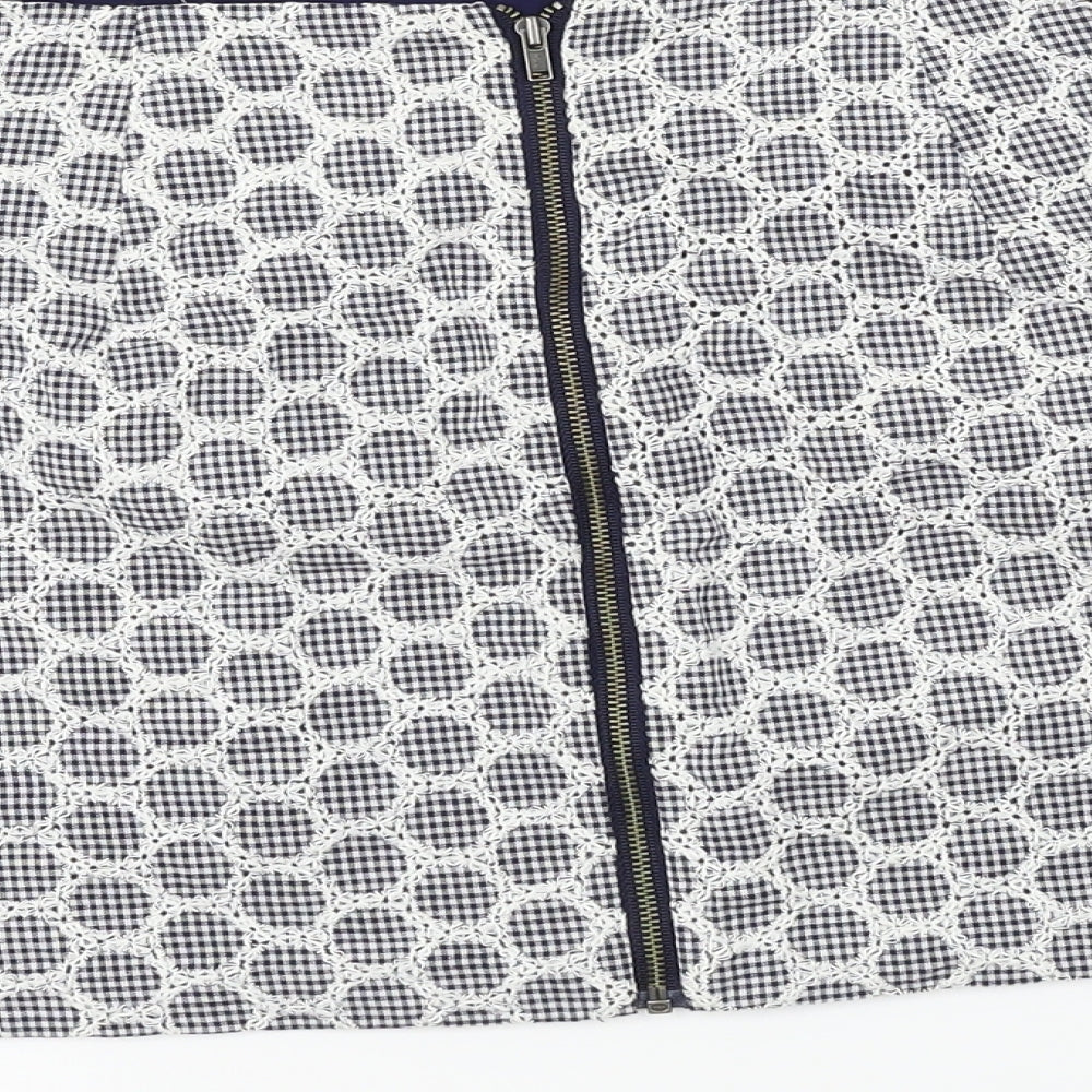 Topshop Womens White A-Line Skirt Size 10