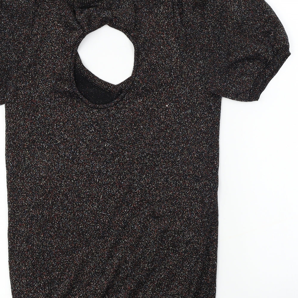 Topshop Womens Black Pullover Jumper Size 10