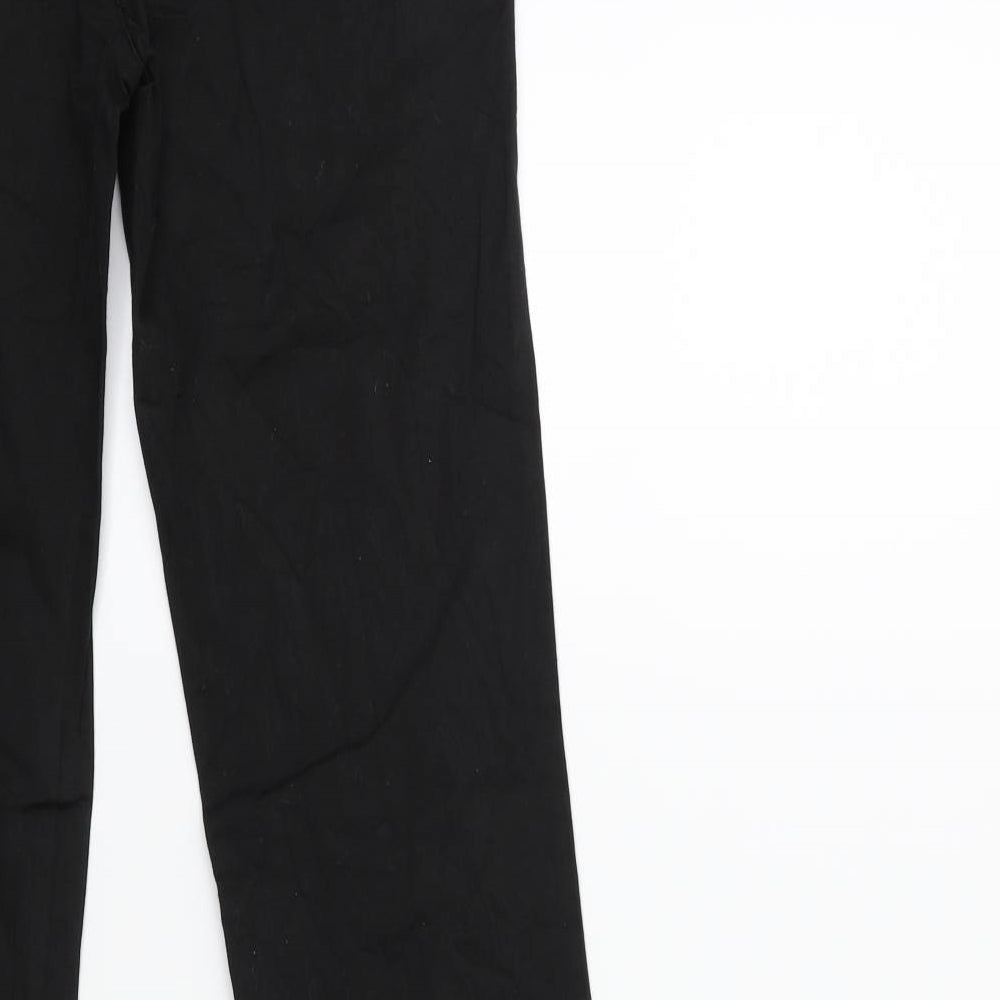 Preworn Womens Black Trousers Size 28 in L29 in