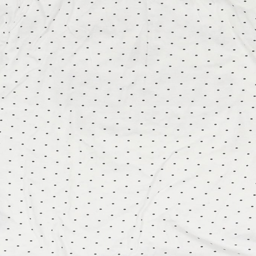 Primark Girls White Polka Dot Basic T-Shirt Size 11 Years - Make Your Dreams Happen
