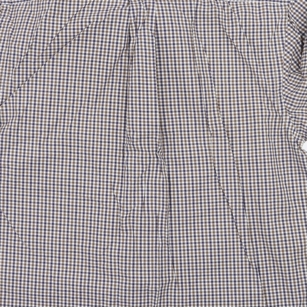 Wolsey Mens Blue Check Button-Up Size M