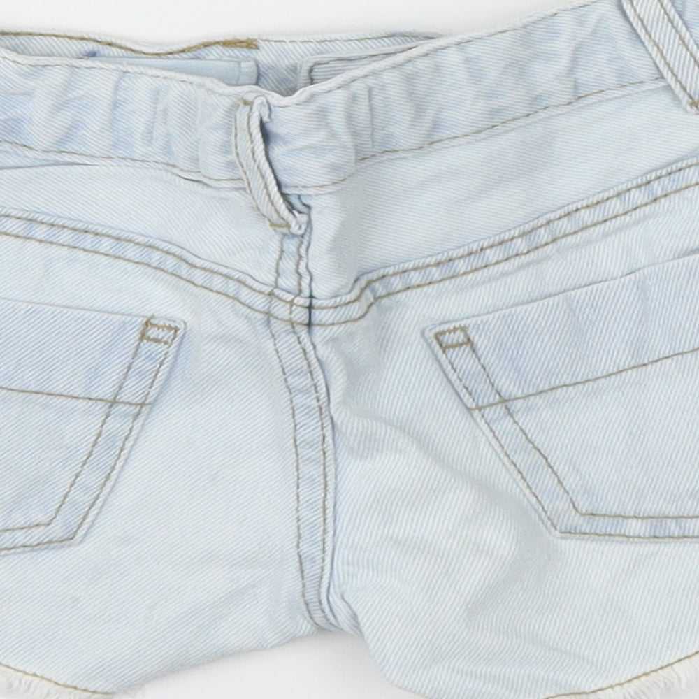 DenimCo Girls Blue Denim Hot Pants Shorts Size 7-8 Years