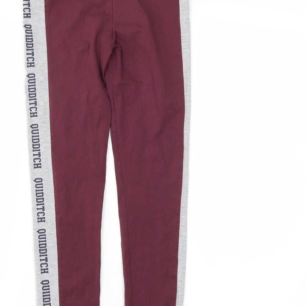 George Girls Red Pedal Pusher Trousers Size 10-11 Years