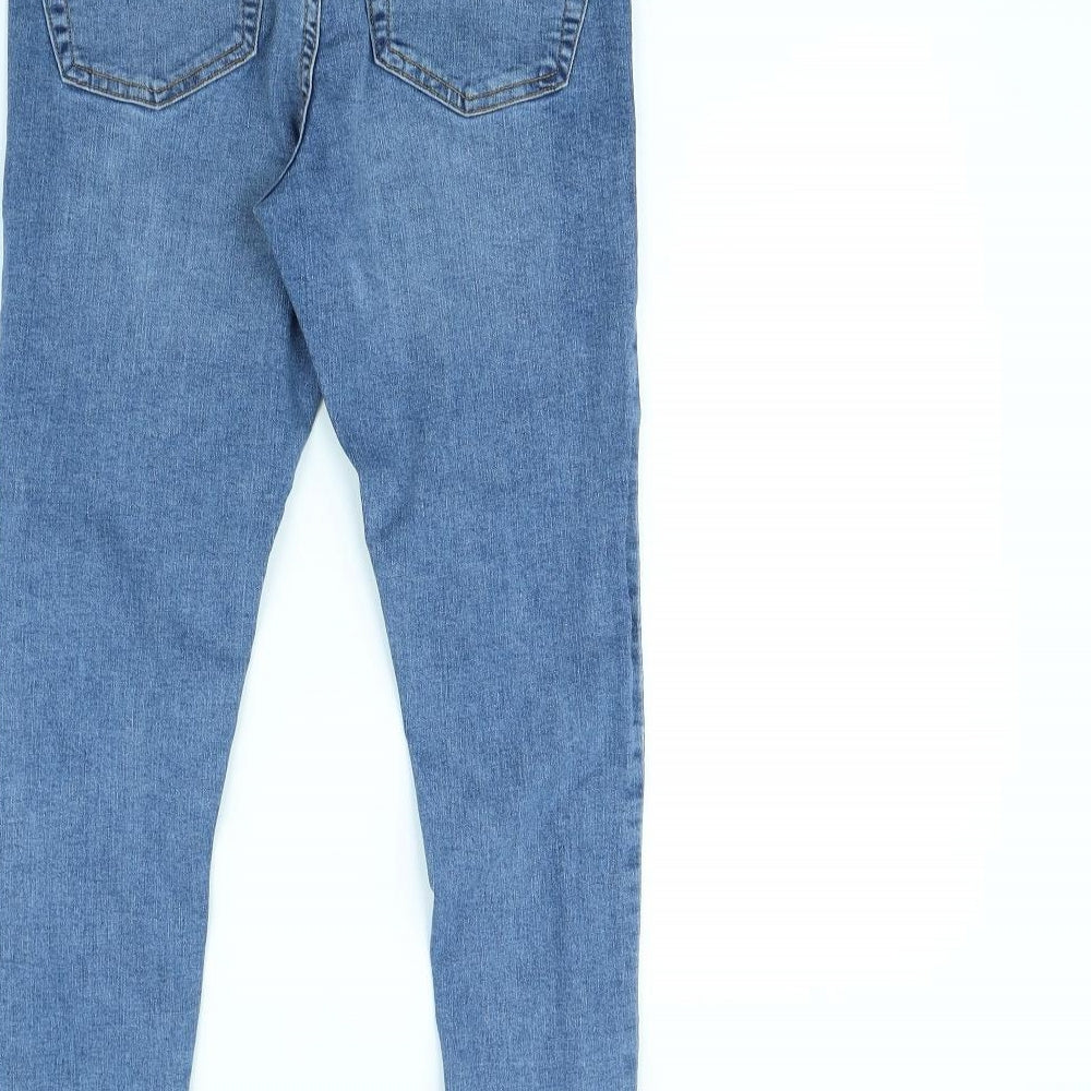Denim & Co. Womens Blue Skinny Jeans Size 10 L28 in