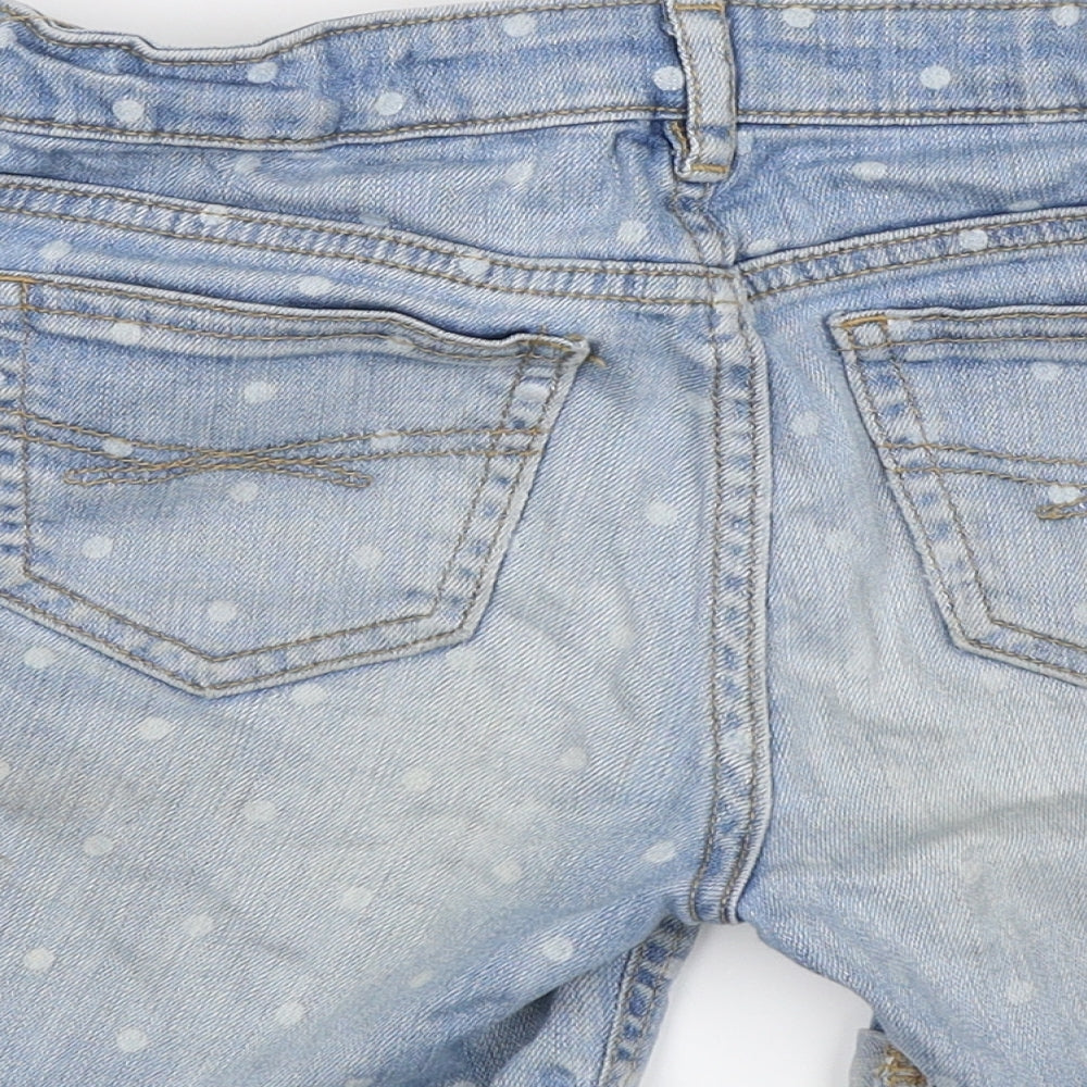 Gap Girls Blue Polka Dot Cut-Off Shorts Size 10 Years