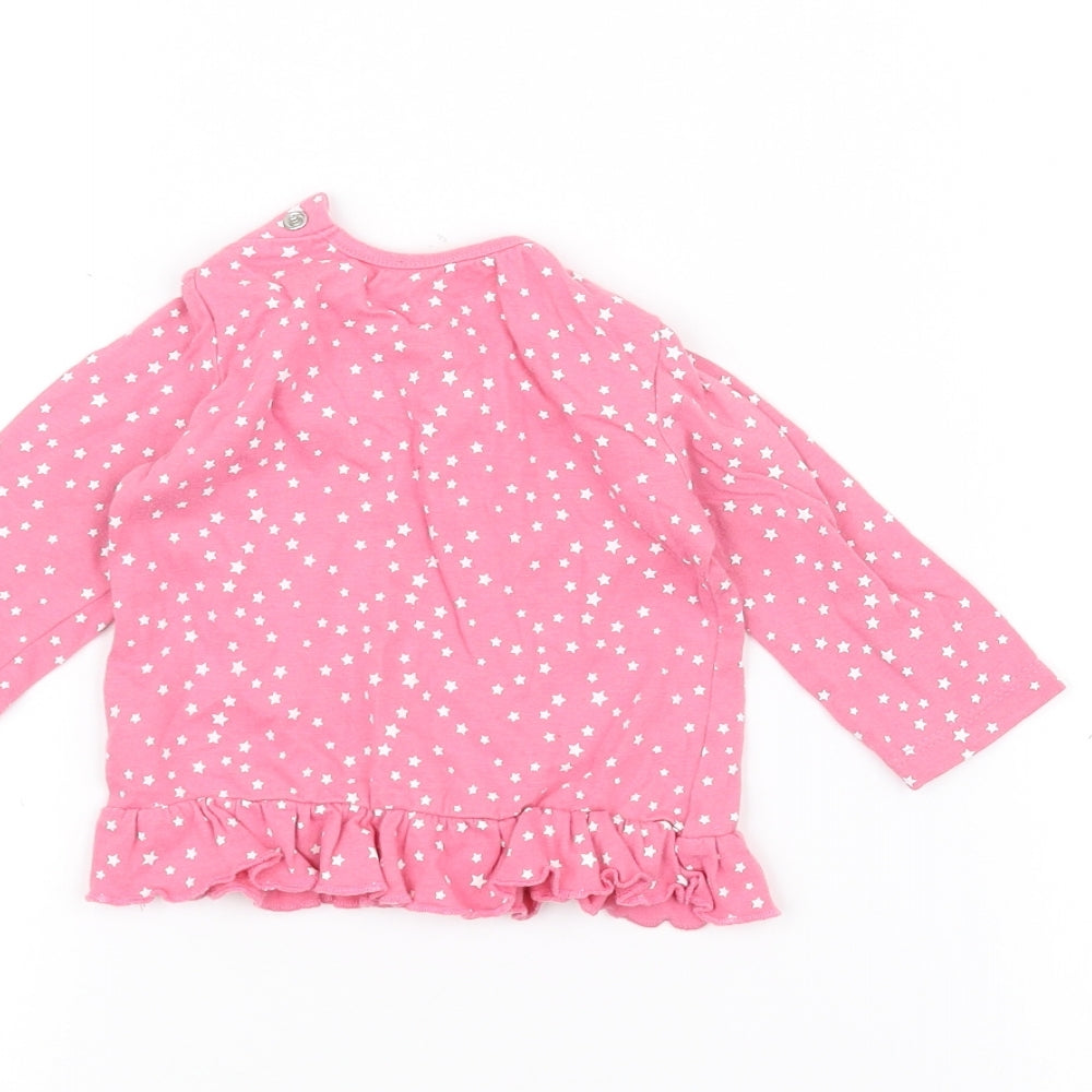 Earlydays Baby Pink Polka Dot Basic T-Shirt Size 3-6 Months