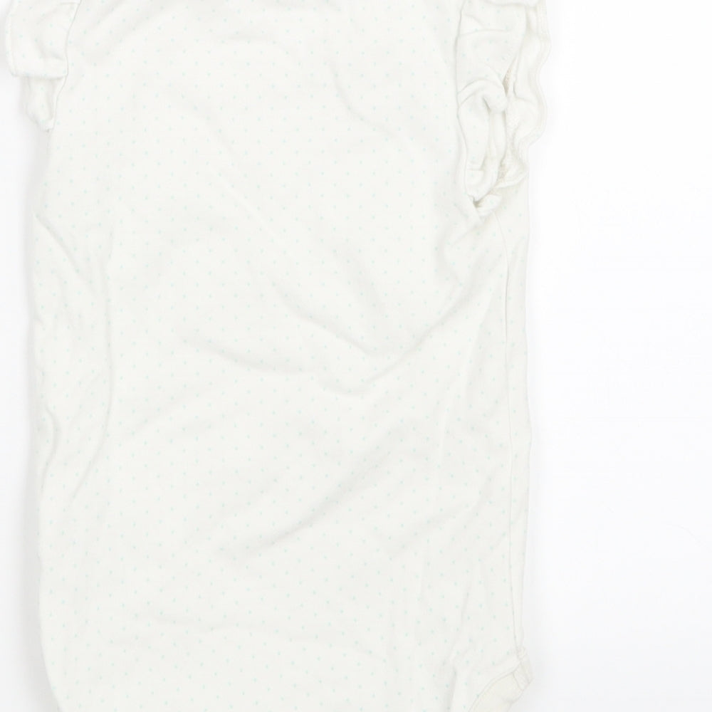 NEXT Girls White Polka Dot Babygrow One-Piece Size 18-24 Months