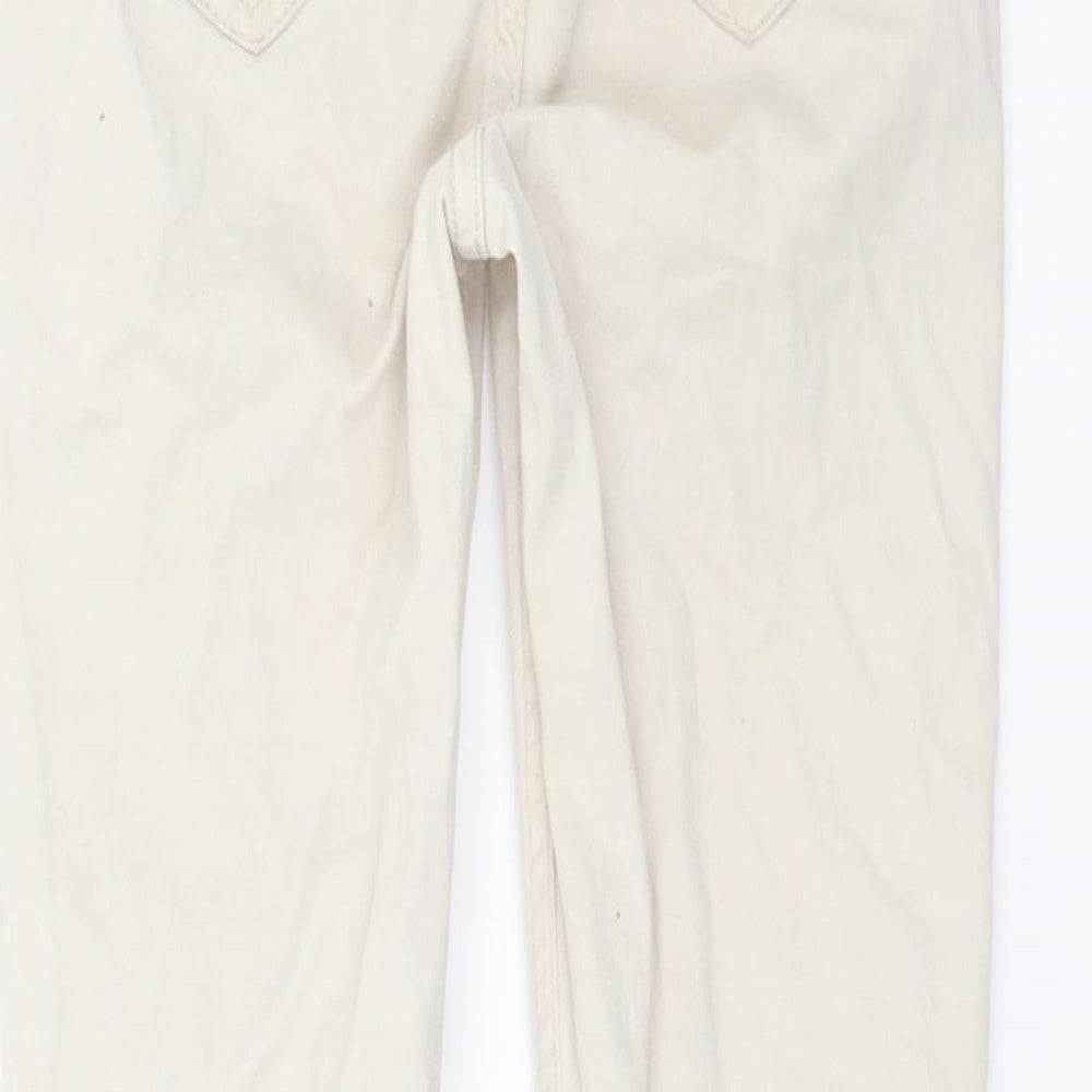 H&M Girls Beige Straight Jeans Size 7-8 Years
