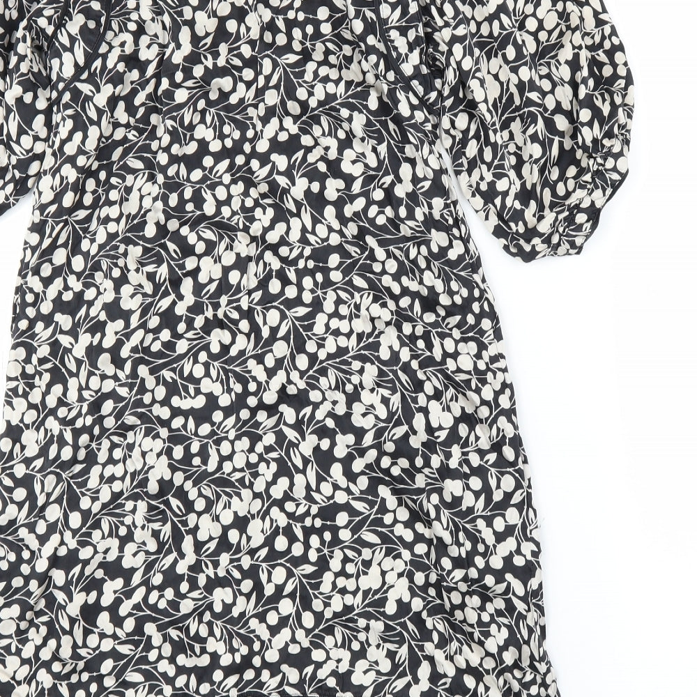 Monsoon Womens Beige Floral A-Line Size 10