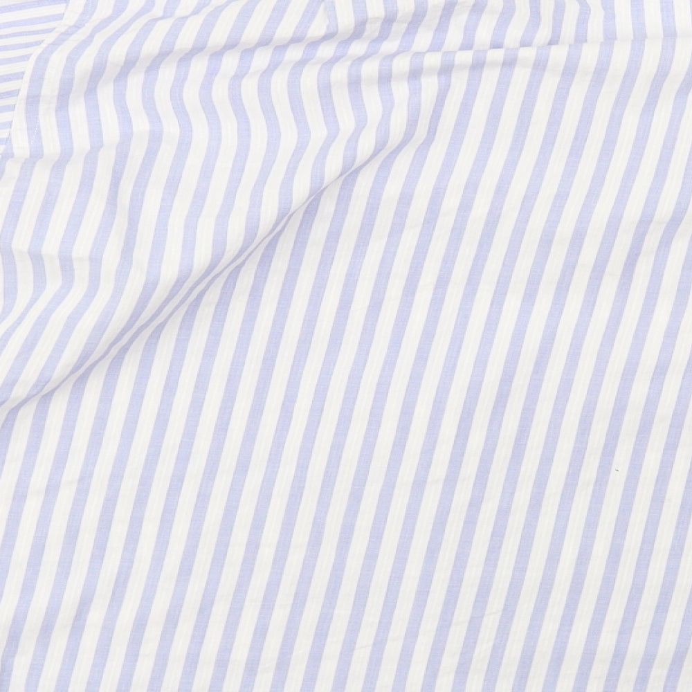 Marks and Spencer Mens Blue Striped Dress Shirt Size M