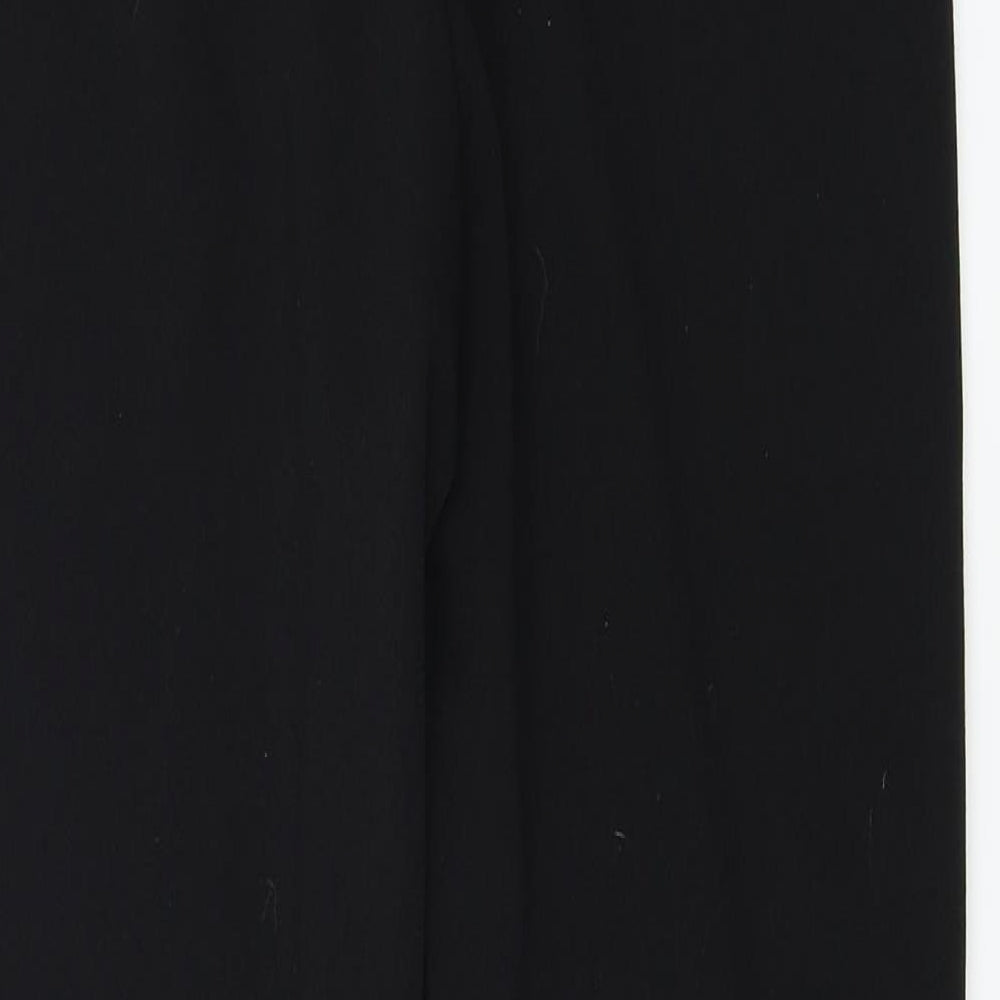 PRETTYLITTLETHING Womens Black Trousers Size 12 L24 in