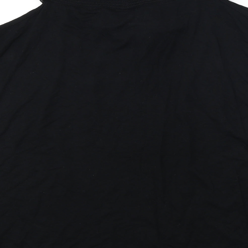 be you Womens Black Basic T-Shirt Size 14