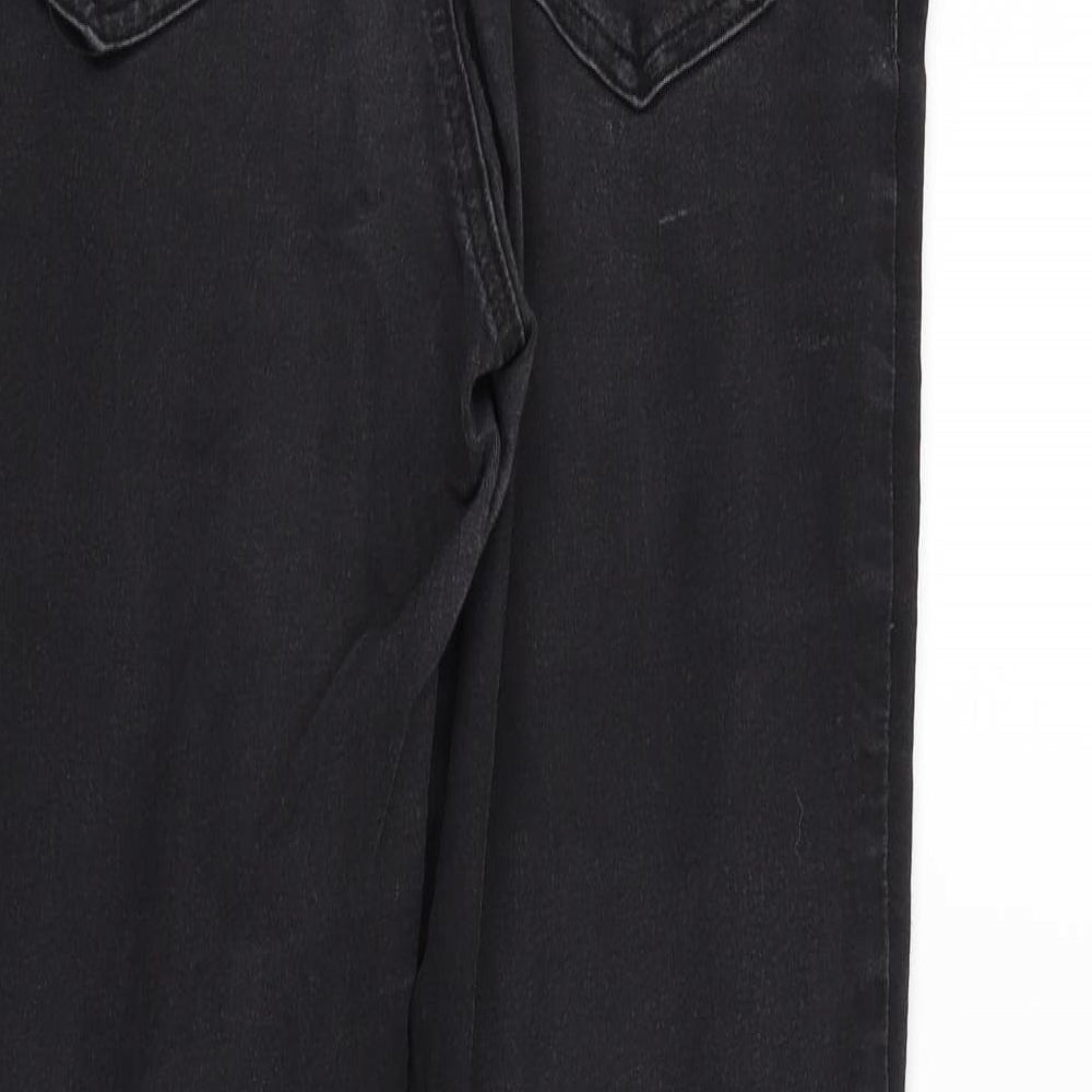 Marks and Spencer Womens Black Straight Jeans Size 10 L28 in