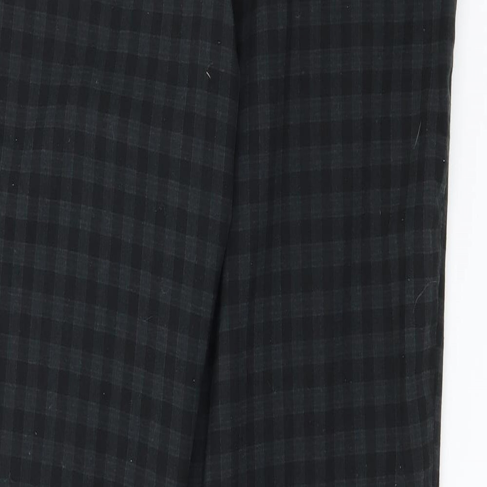 New Look Womens Green Check Trousers Size 10 L27 in