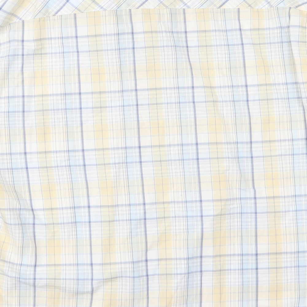 NEXT Mens Blue Check Button-Up Size L