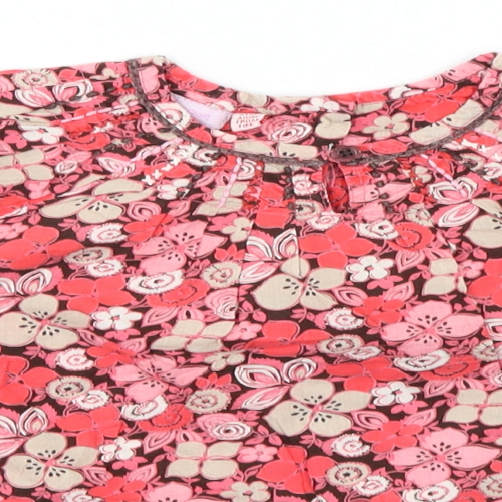 Monsoon Baby Red Floral Shirt Dress