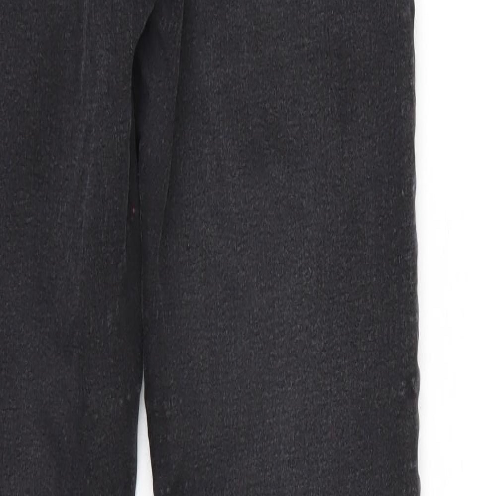 Top Shop Mens Black Denim Tapered Jeans Size 28 L32 in