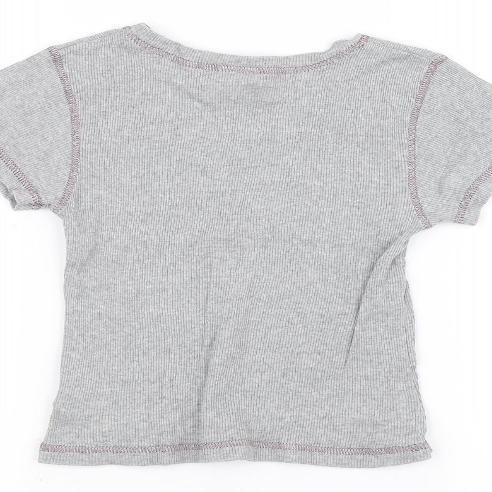 Cherokee Girls Grey Basic T-Shirt Size 9-10 Years
