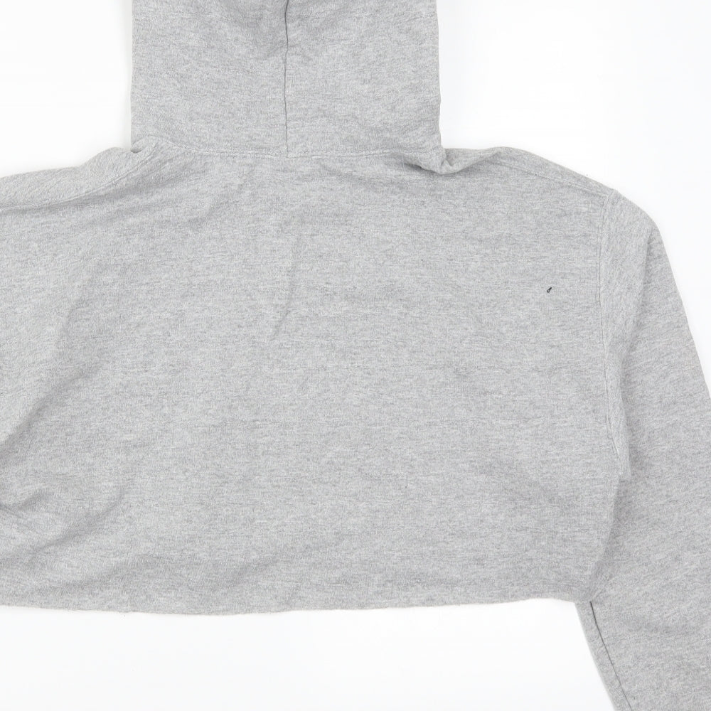 Gildan Womens Grey Pullover Hoodie Size M - Strictly Static