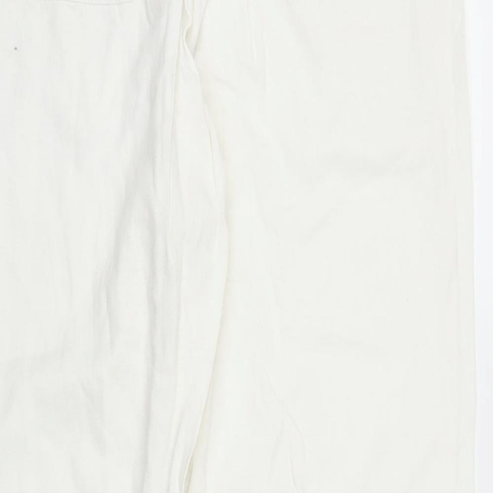 TU Womens White Trousers Size 12 L27 in