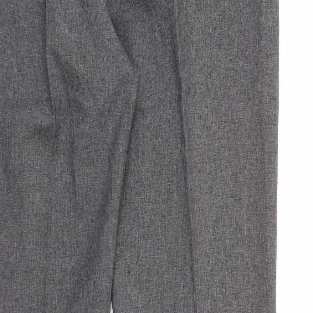 SQV Womens Grey Rayon Dress Pants Trousers Size 14 L30 in