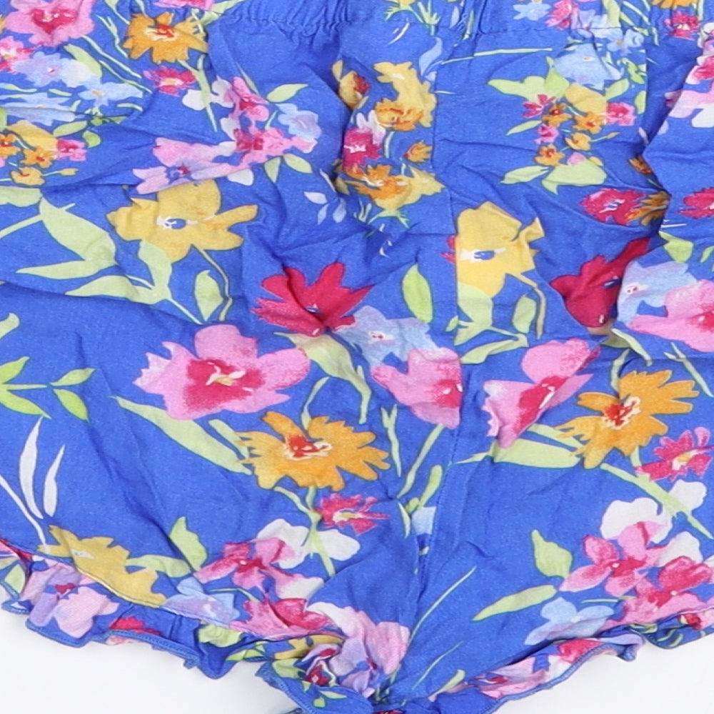 Primark Womens Blue Floral Top Lounge Pants Size M