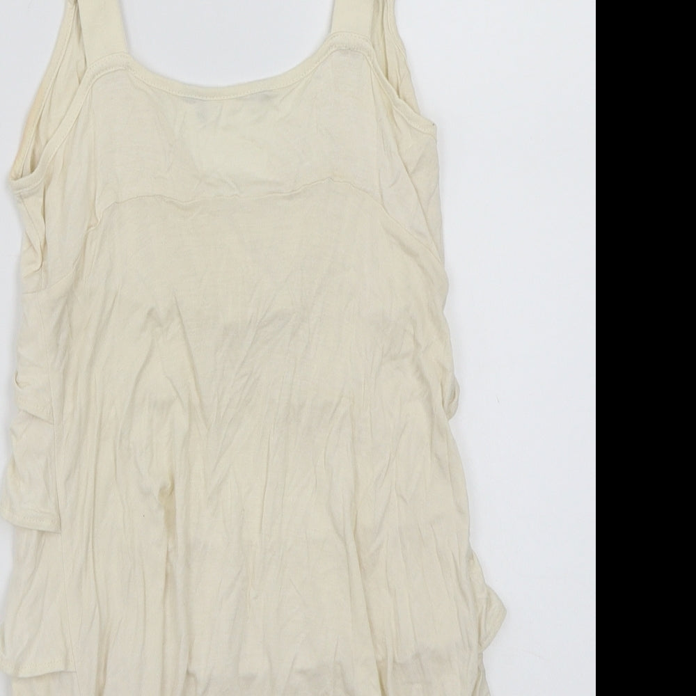 Dorothy Perkins Womens Beige Basic T-Shirt Size 10