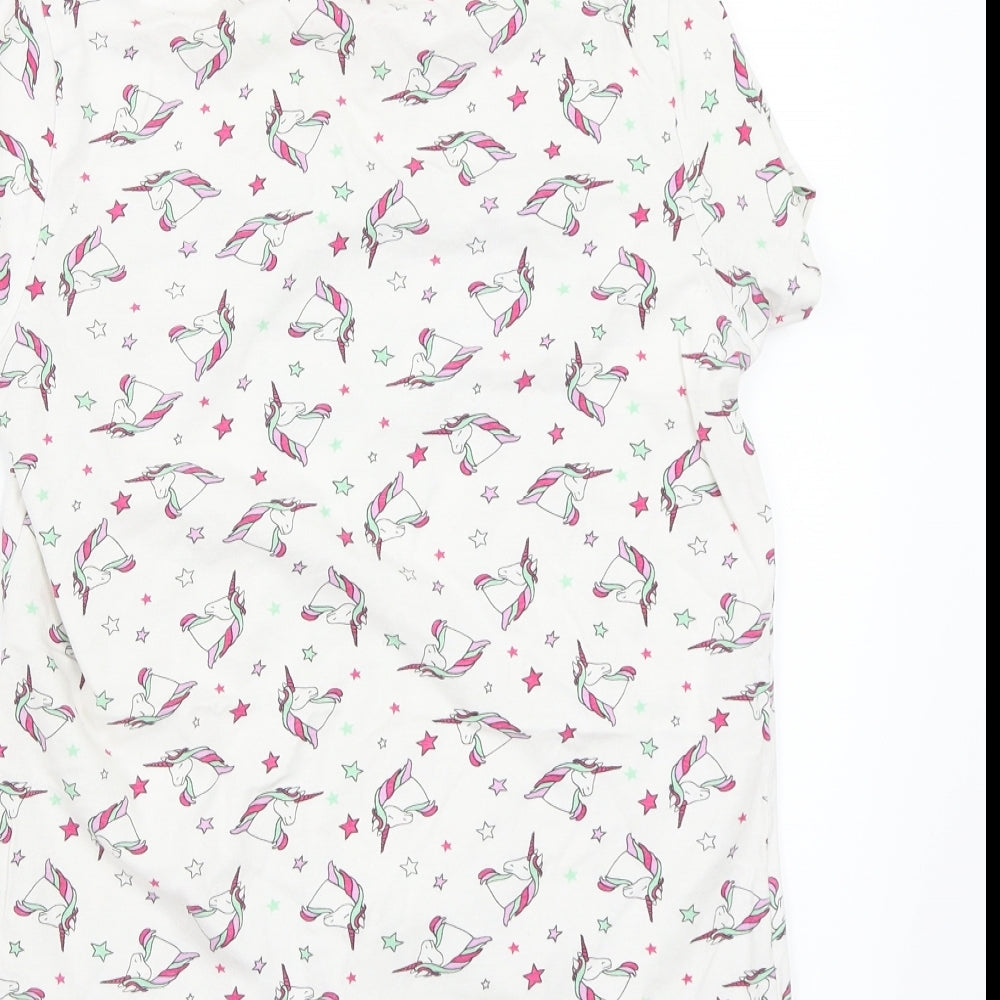 Primark Girls White Rayon Basic T-Shirt Size 13 Years
