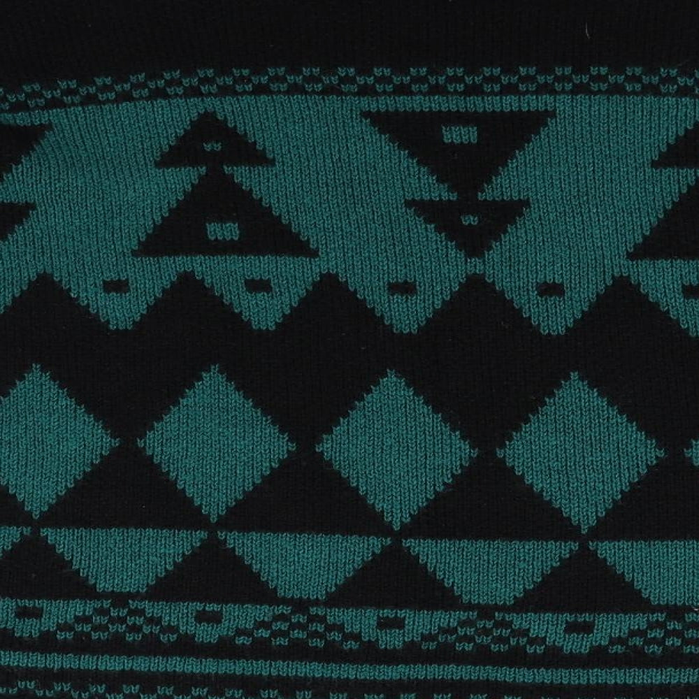 FOREVER 21 Womens Green Geometric Pullover Jumper Size S