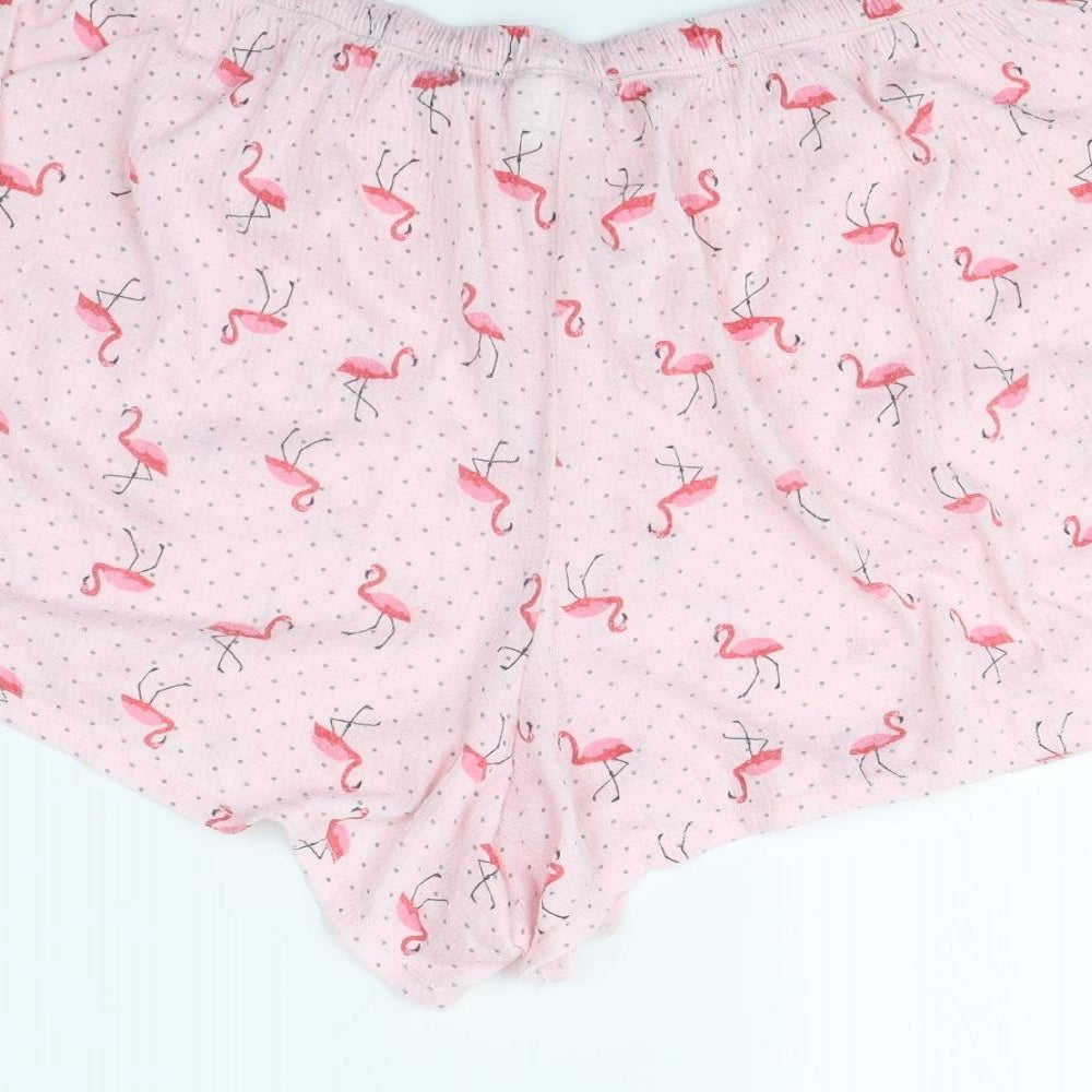 Croft & Barrow Womens Pink Animal Print Bermuda Shorts Size L - Flamingo