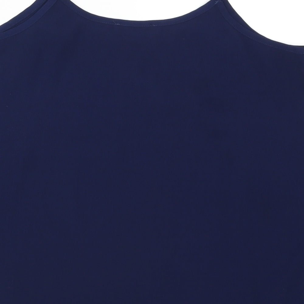 Select Womens Blue Basic Tank Size 14