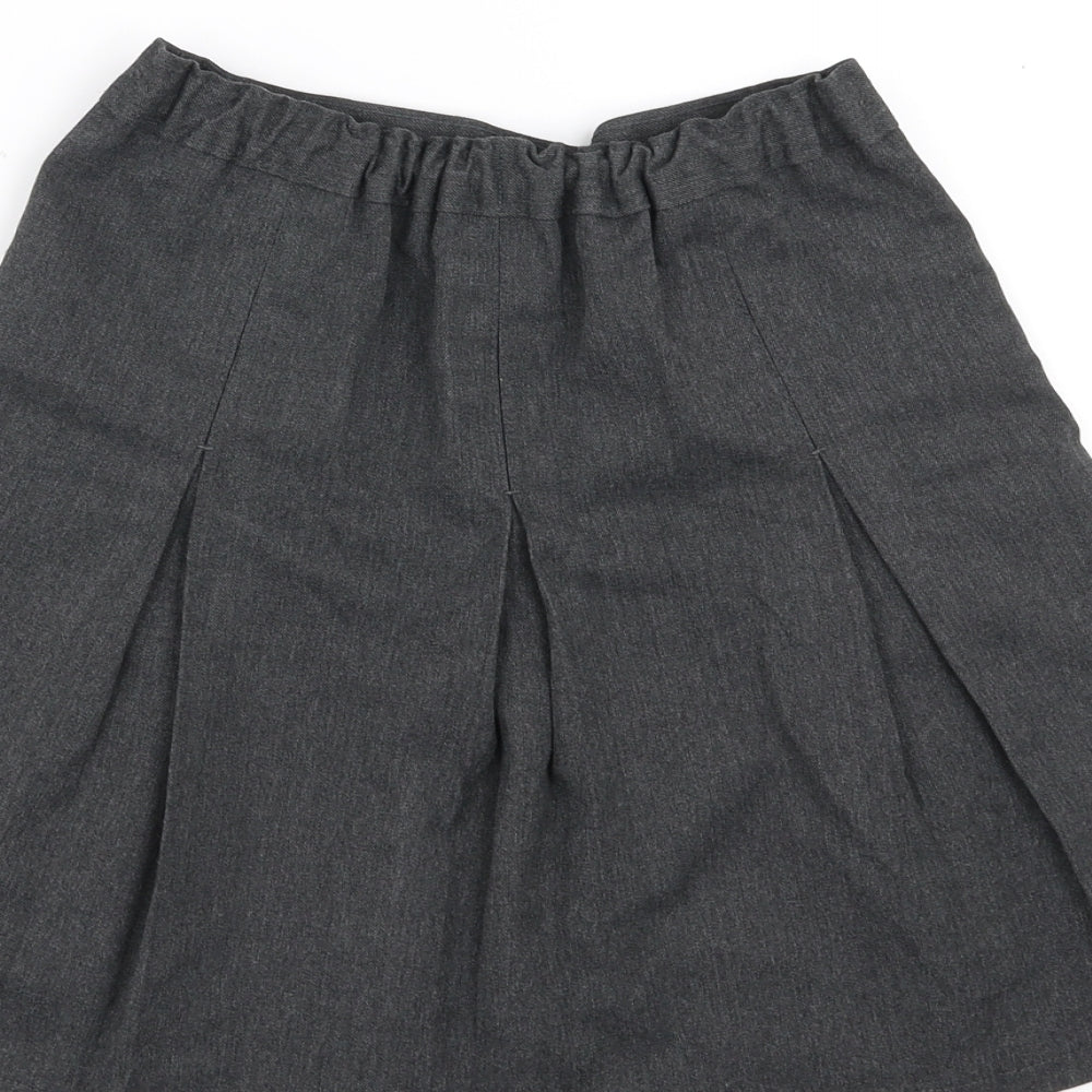Marks and Spencer Girls Grey A-Line Skirt Size 8-9 Years
