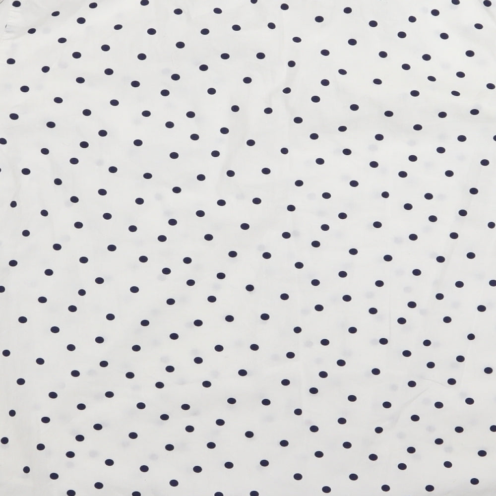 Asda George Womens White Polka Dot Basic Blouse Size 20