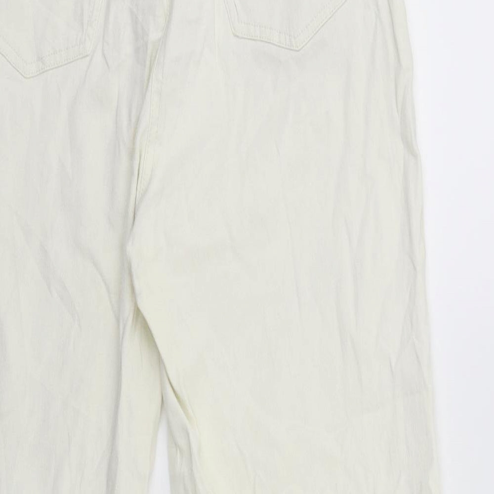 John Lewis Womens White Denim Mom Jeans Size 28 in L27 in