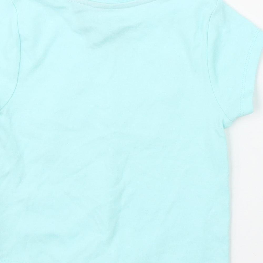 George Girls Blue Basic T-Shirt Size 5-6 Years