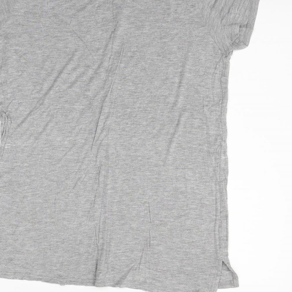Studio Womens Grey Basic T-Shirt Size 12