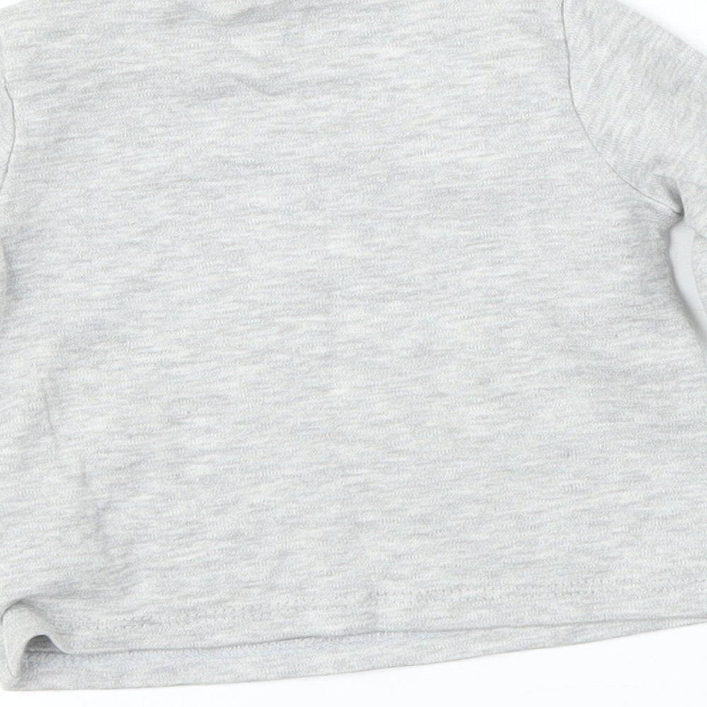 F&F Girls Grey Basic T-Shirt Size 0-3 Months