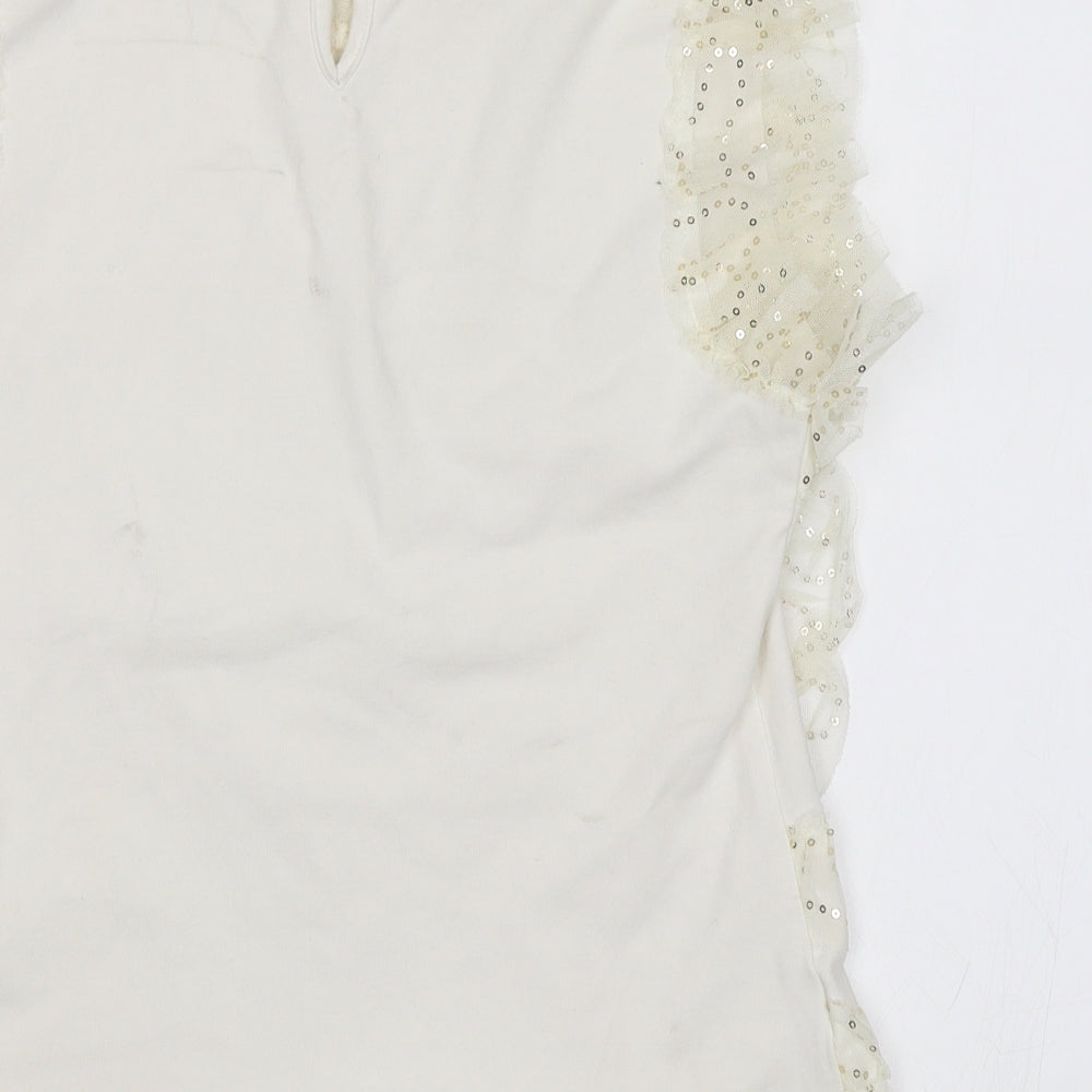 Shining Star Womens White Basic Blouse Size S